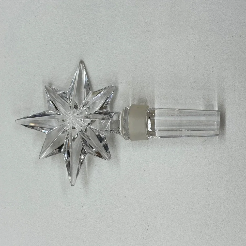 Waterford Crystal 8 Point Star Decanter Stopper Replacement‎ Signed VTG Ireland